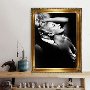 Marilyn Monroe B&W Portrait Print 8x10 Framed Gold Ornate vintage